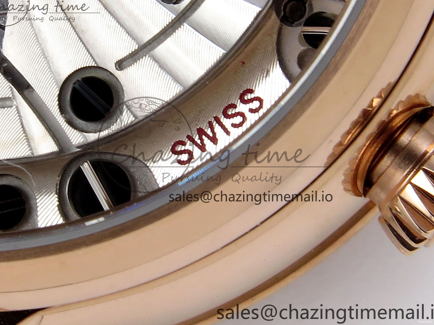 0102 De Ville Prestige Ladies RG VSF 1:1 Best Edition Brown Diamonds Dial on RG Bracelet A Sophisticated 7681